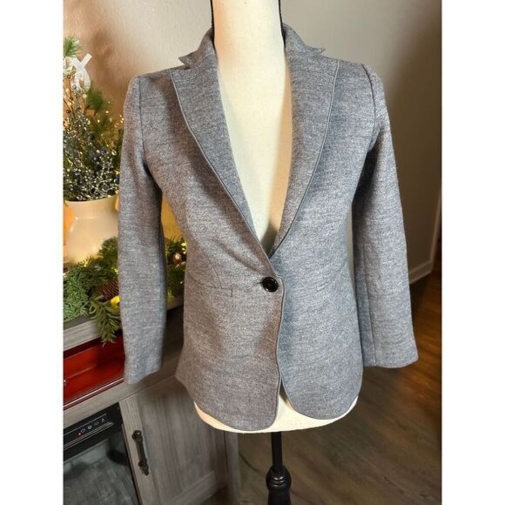 Ann Taylor petite size 00P blazer jacket gray